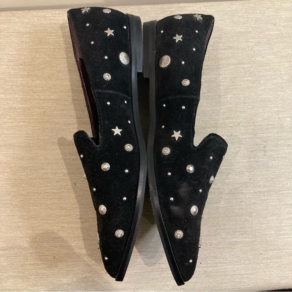 BCBGENERATION Sz 7  Nikkola Slip On Metal Studs Suede Slip On Pointy Toe Shoes - Picture 5 of 16